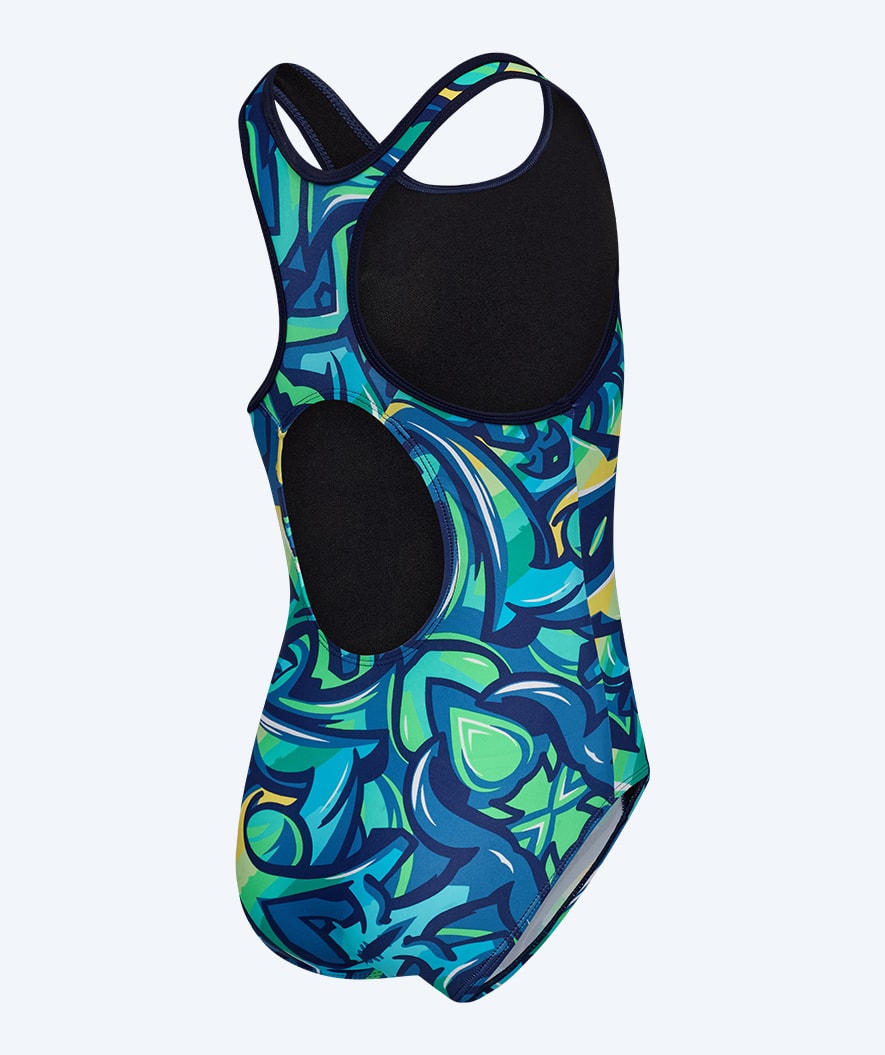 Watery swimsuit for girls - Rodney - Blue/green
