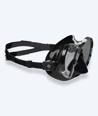 Watery diving mask for adults (from 12 years) - Rudder Camo - Black