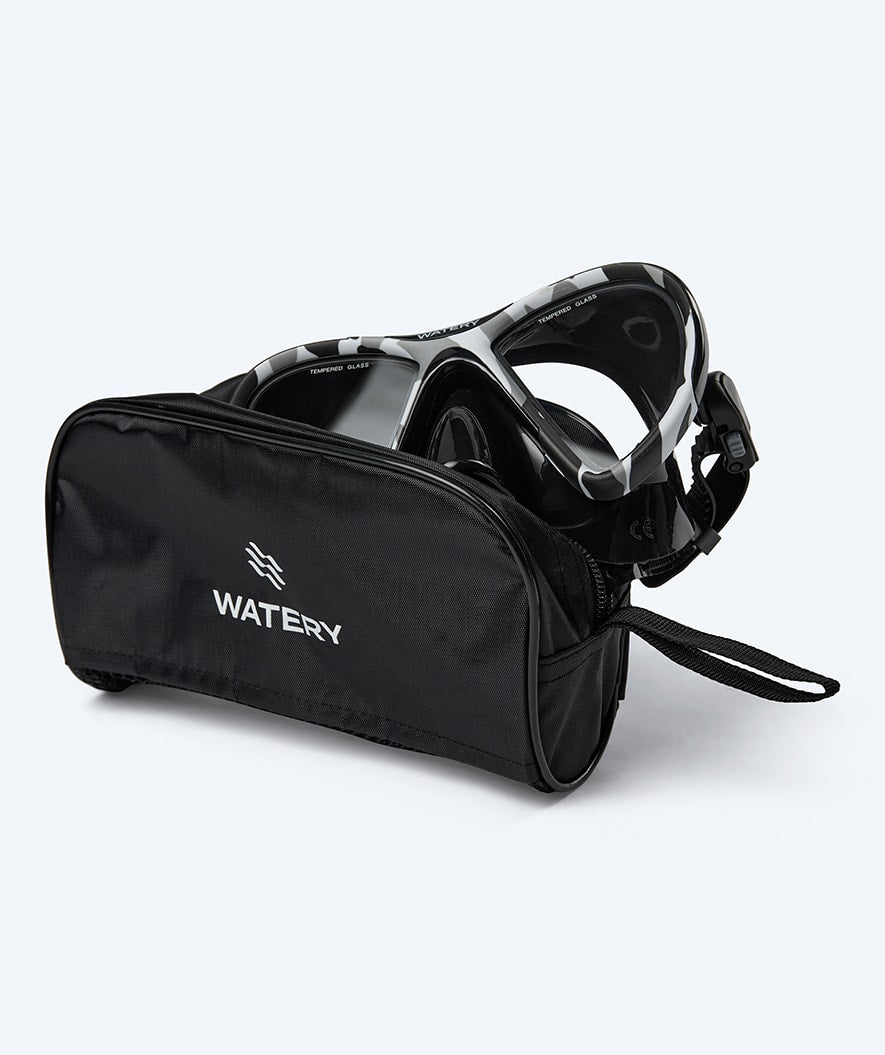 Watery diving mask for adults (from 12 years) - Rudder Camo - Black