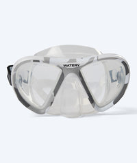 Watery Combo snorkel set for adults (from 15 years) - Rudder Camo/Itzel - Clear/black