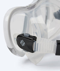 Watery diving mask for adults (from 12 years) - Rudder Camo - Clear