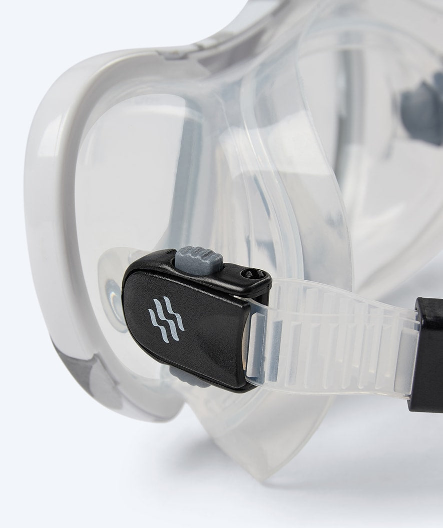 Watery diving mask for adults (from 12 years) - Rudder Camo - Clear