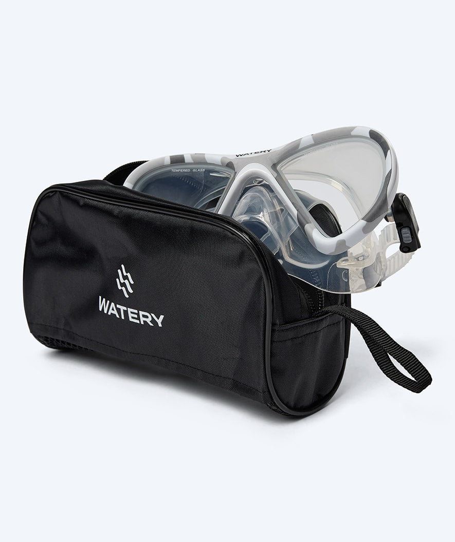 Watery diving mask for adults (from 12 years) - Rudder Camo - Clear
