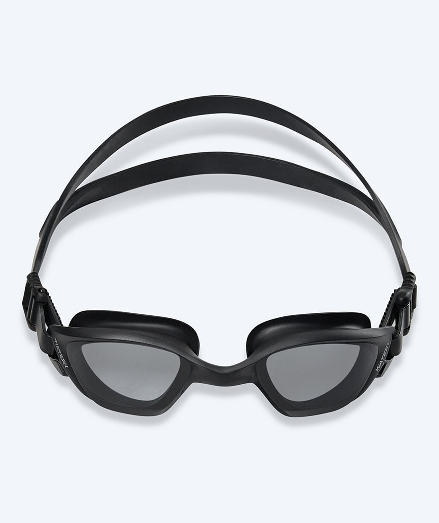 Watery training swimming goggles - Saunton - Black (Smoke lens)