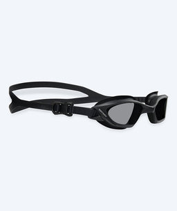 Watery training swimming goggles - Saunton - Black (Smoke lens)