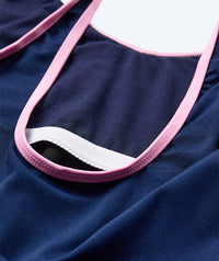 Watery swimsuit for women - Scrylla - Dark Blue/pink