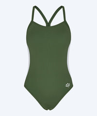 Watery swimsuit for women - Sidestroke Solid - Forest Green