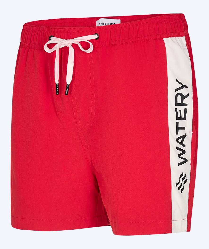Watery swim shorts for men - Signature Eco - Red