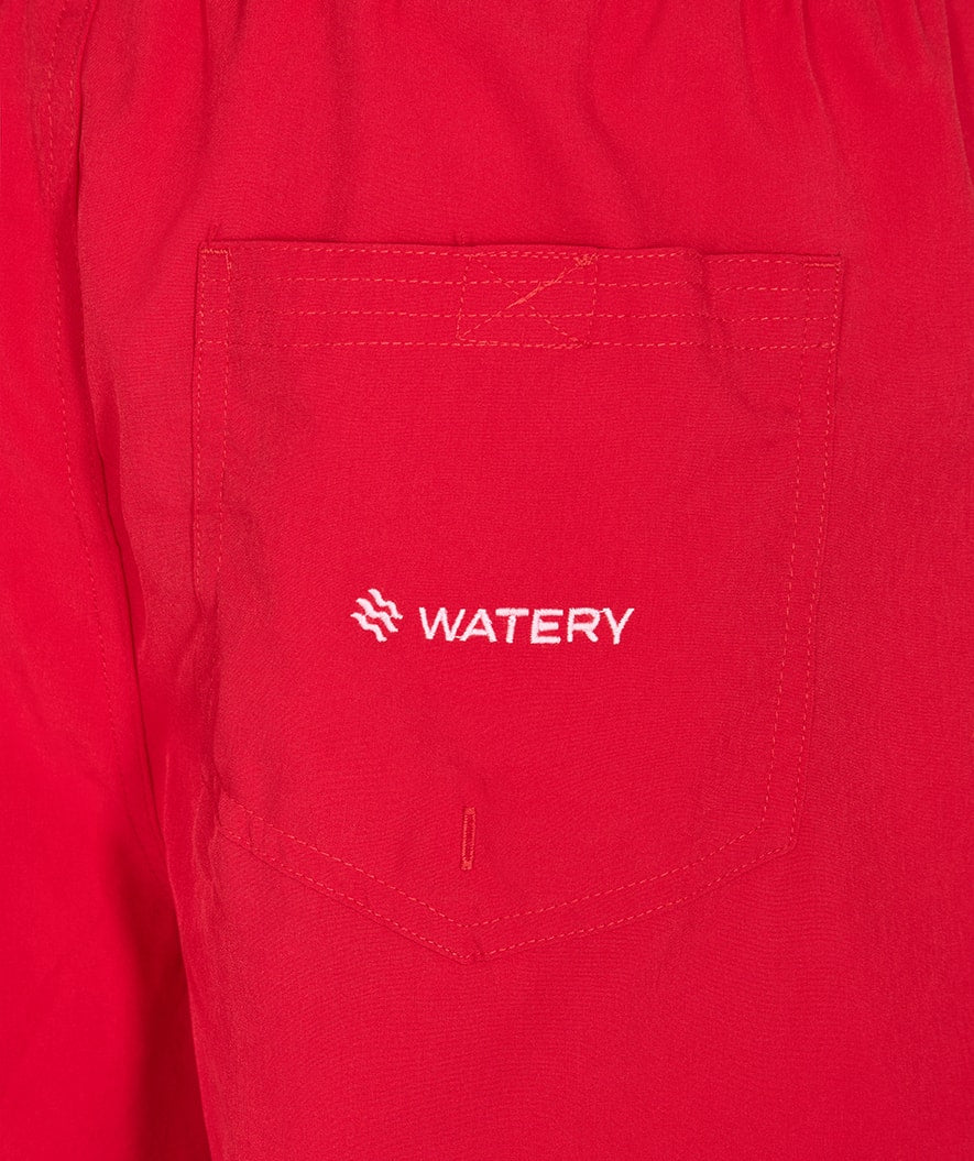 Watery swim shorts for men - Signature Eco - Red