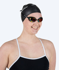 Watery swimming cap for long hair - Signature - Black