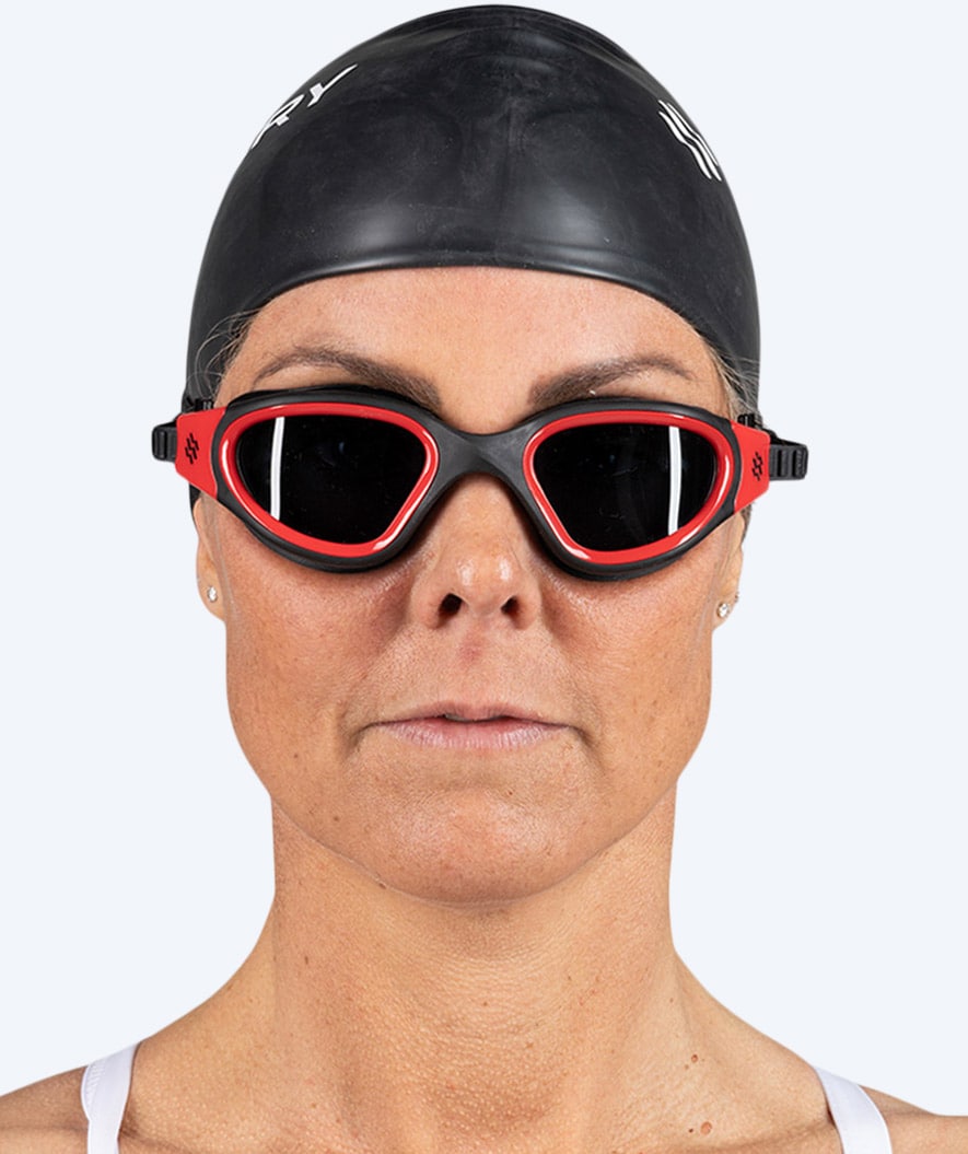 Watery swimming cap for long hair - Signature - Black