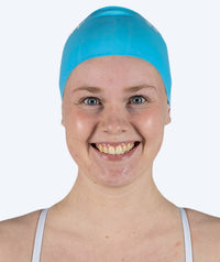 Watery swimming cap for long hair - Signature - Blue