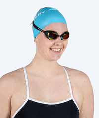 Watery swimming cap for long hair - Signature - Blue