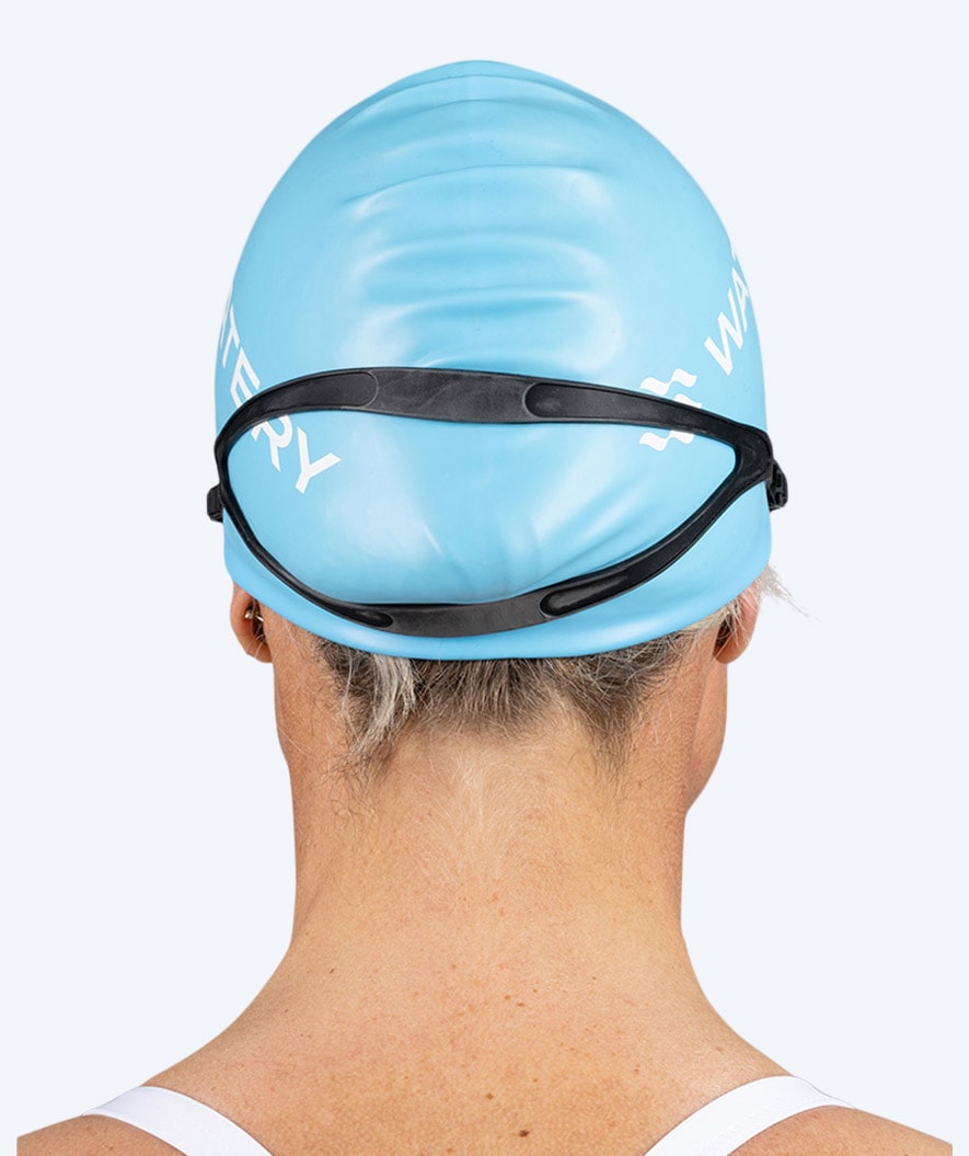 Watery swimming cap for long hair - Signature - Blue
