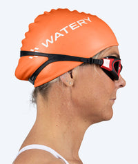 Watery swim cap for long hair - Signature - Orange