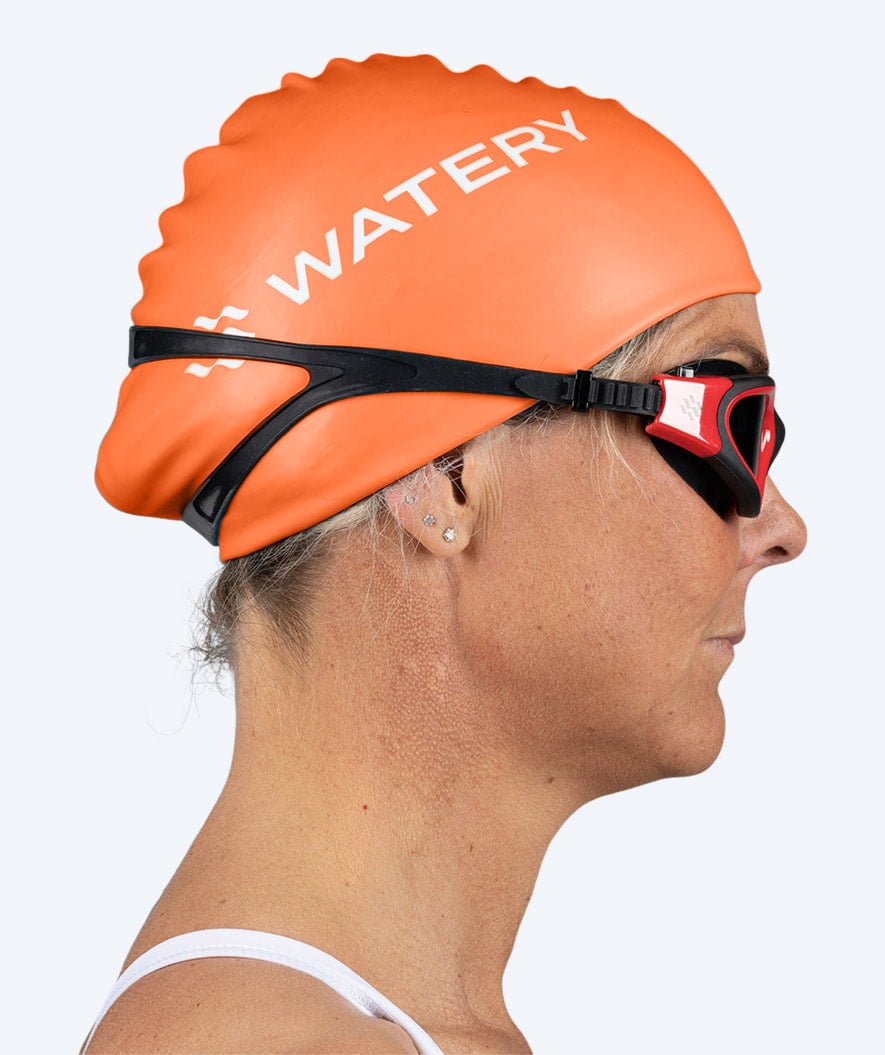 Watery swim cap for long hair - Signature - Orange