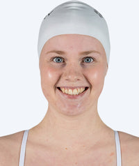 Watery swimming cap for long hair - Signature - White