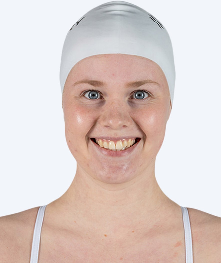 Watery swimming cap for long hair - Signature - White