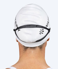 Watery swimming cap for long hair - Signature - White