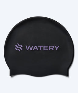 Watery swimming cap - Signature Metallic - Black/purple