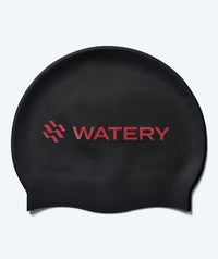 Watery swim cap - Signature Metallic - Black/red