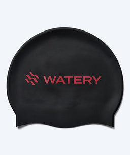Watery swimming cap - Signature Metallic - Black/red
