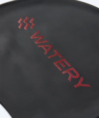 Watery swim cap - Signature Metallic - Black/red