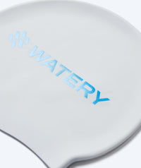 Watery swim cap - Signature Metallic - White/blue