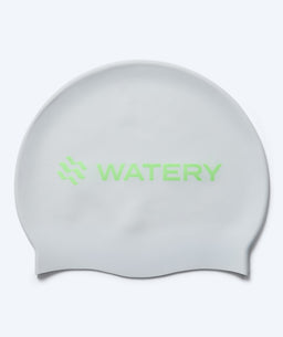 Watery swimming cap - Signature Metallic - White/green
