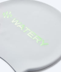 Watery swim cap - Signature Metallic - White/green