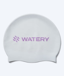 Watery swimming cap - Signature Metallic - White/purple