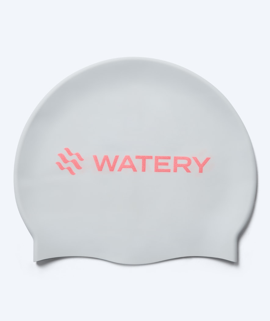 Watery swimming cap - Signature Metallic - White/light pink