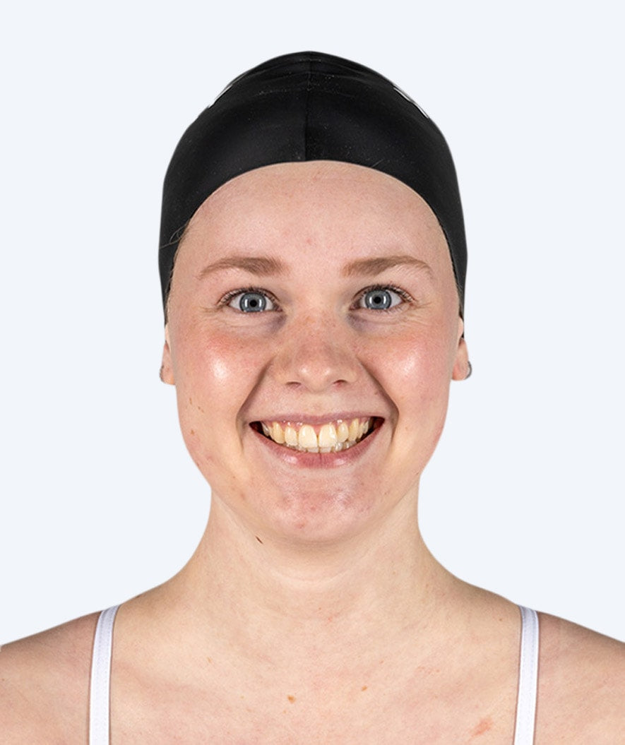Watery swimming cap (from 10 years) - Signature - Black