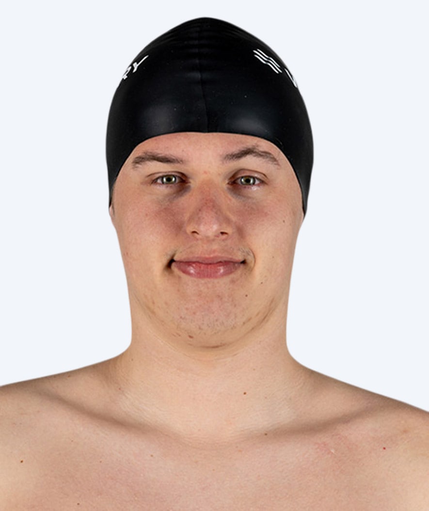 Watery swimming cap (from 10 years) - Signature - Black