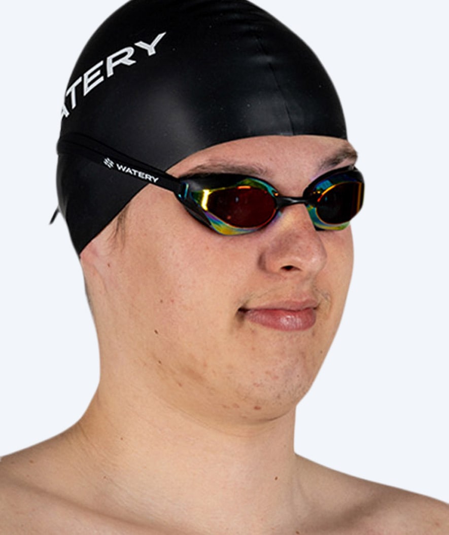 Watery swimming cap (from 10 years) - Signature - Black