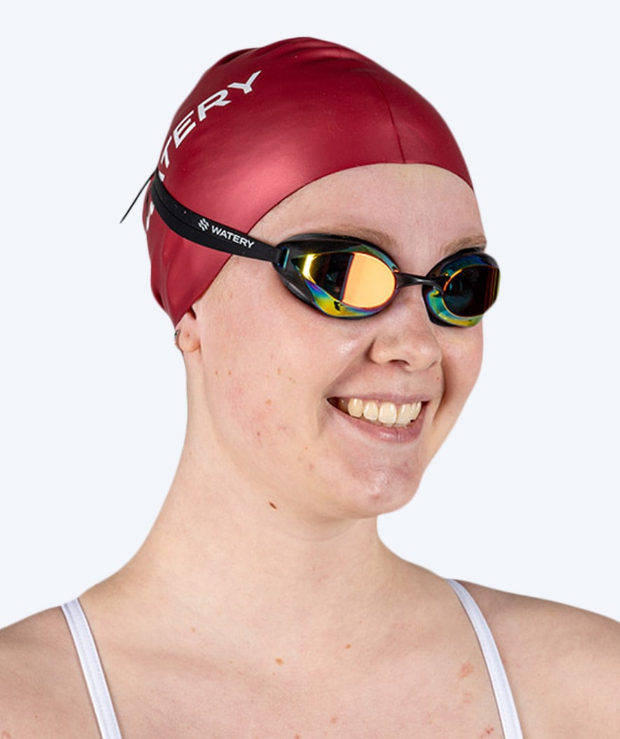 Watery swim cap (from 12 years) - Signature - Bordeaux