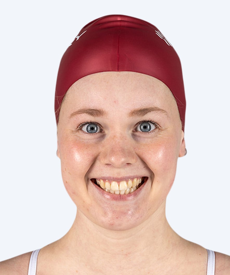 Watery swimming cap (from 10 years) - Signature - Bordeaux