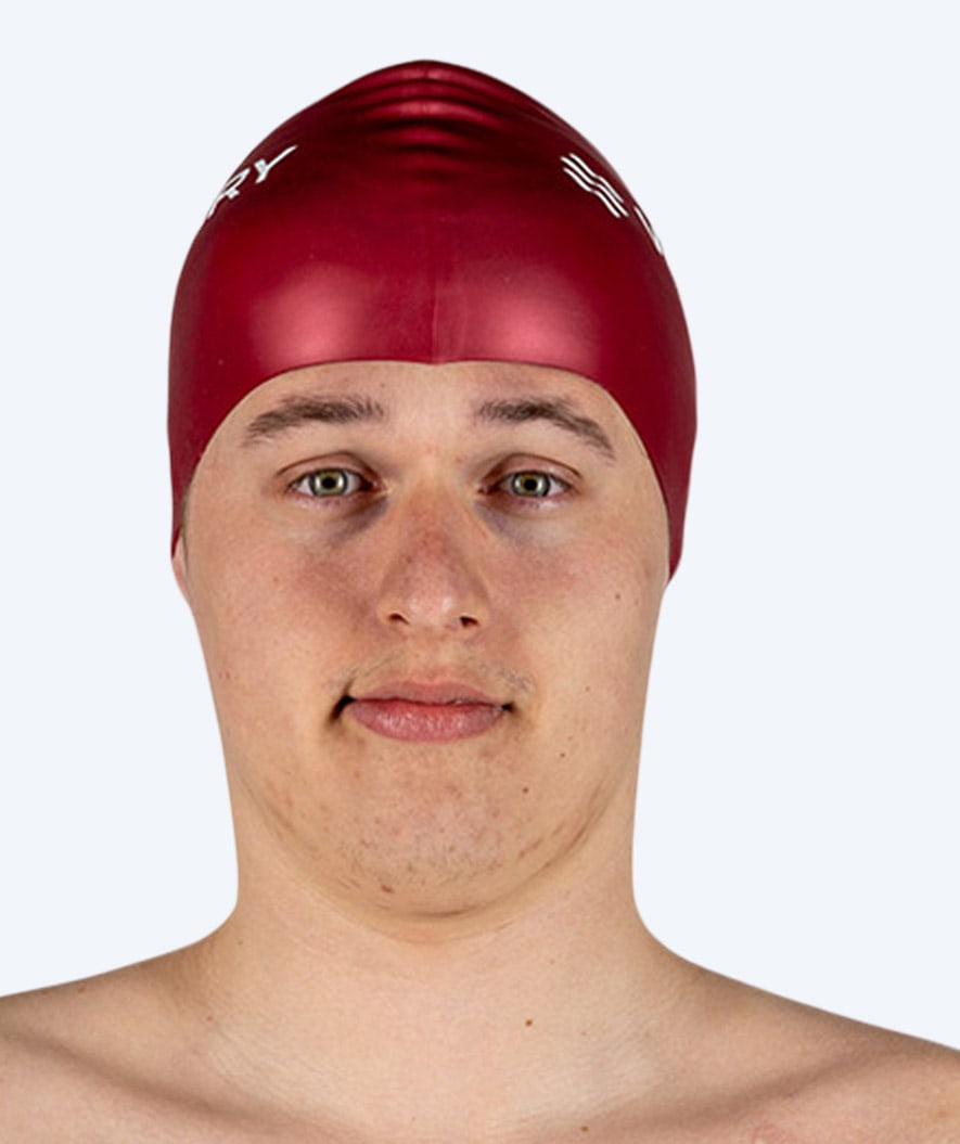 Watery swimming cap (from 10 years) - Signature - Bordeaux