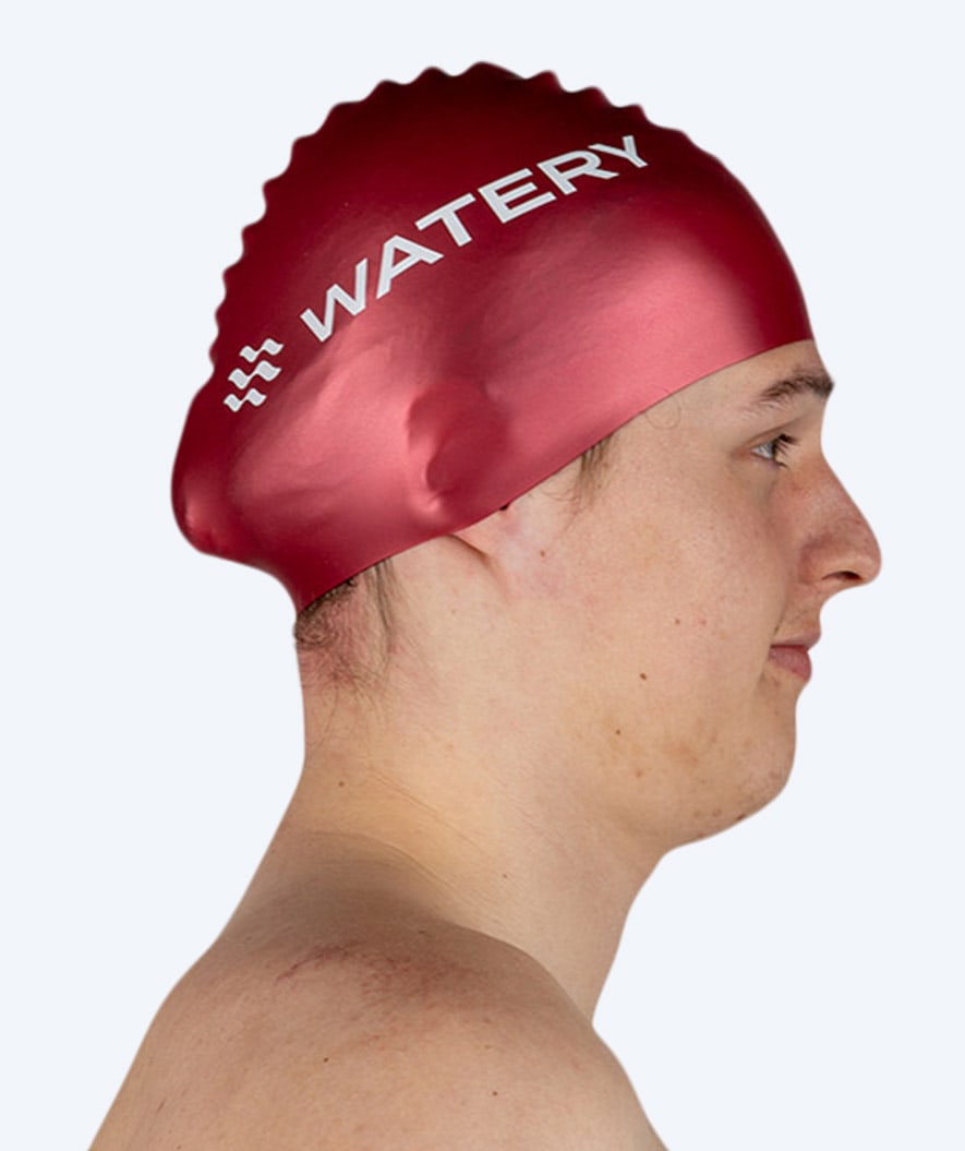 Watery swimming cap (from 10 years) - Signature - Bordeaux