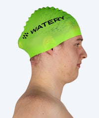 Watery swimming cap (from 10 years) - Signature - Fluo green