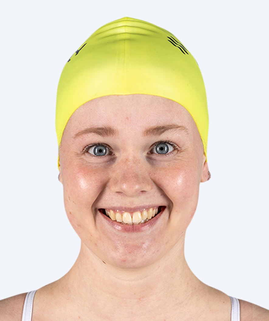 Watery swim cap (from 12 years) - Signature - Fluo Yellow