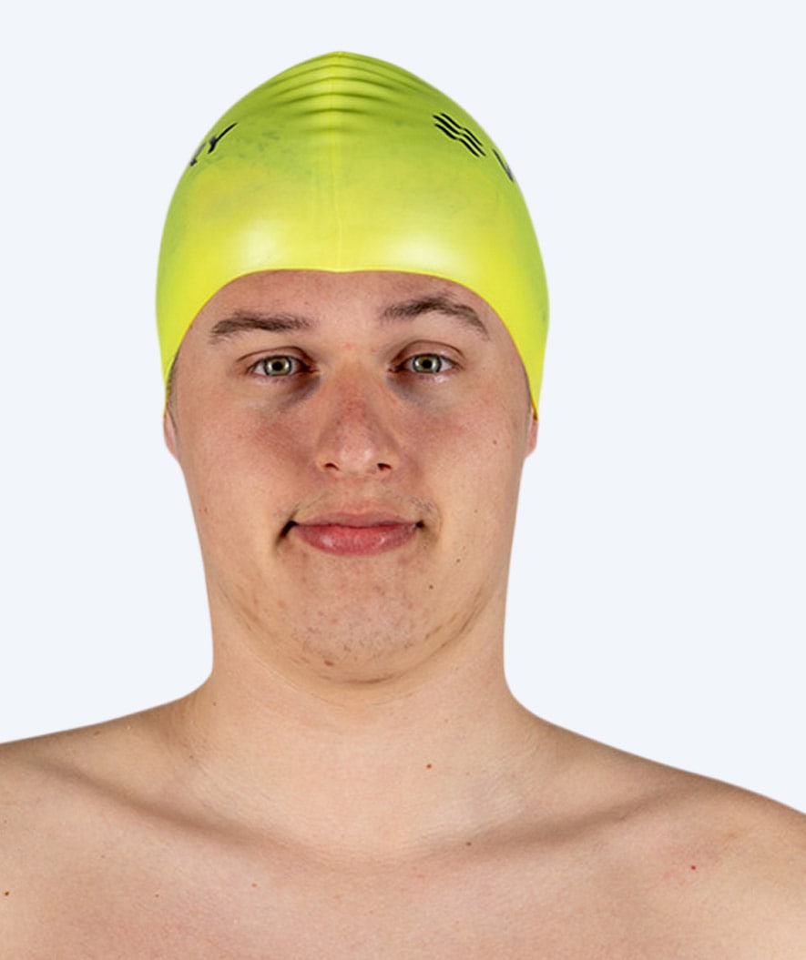 Watery swim cap (from 12 years) - Signature - Fluo Yellow