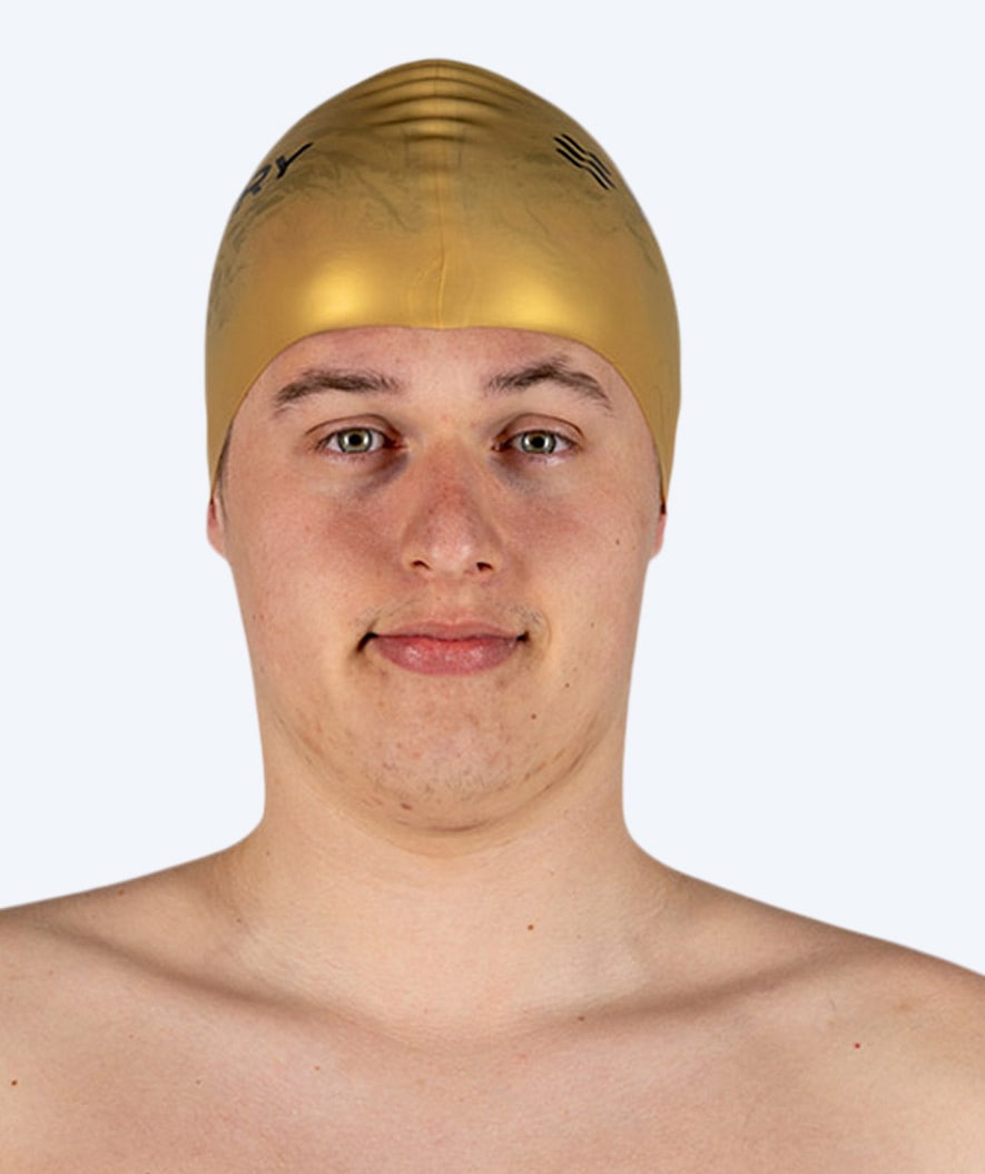 Watery swimming cap (from 10 years) - Signature - Gold