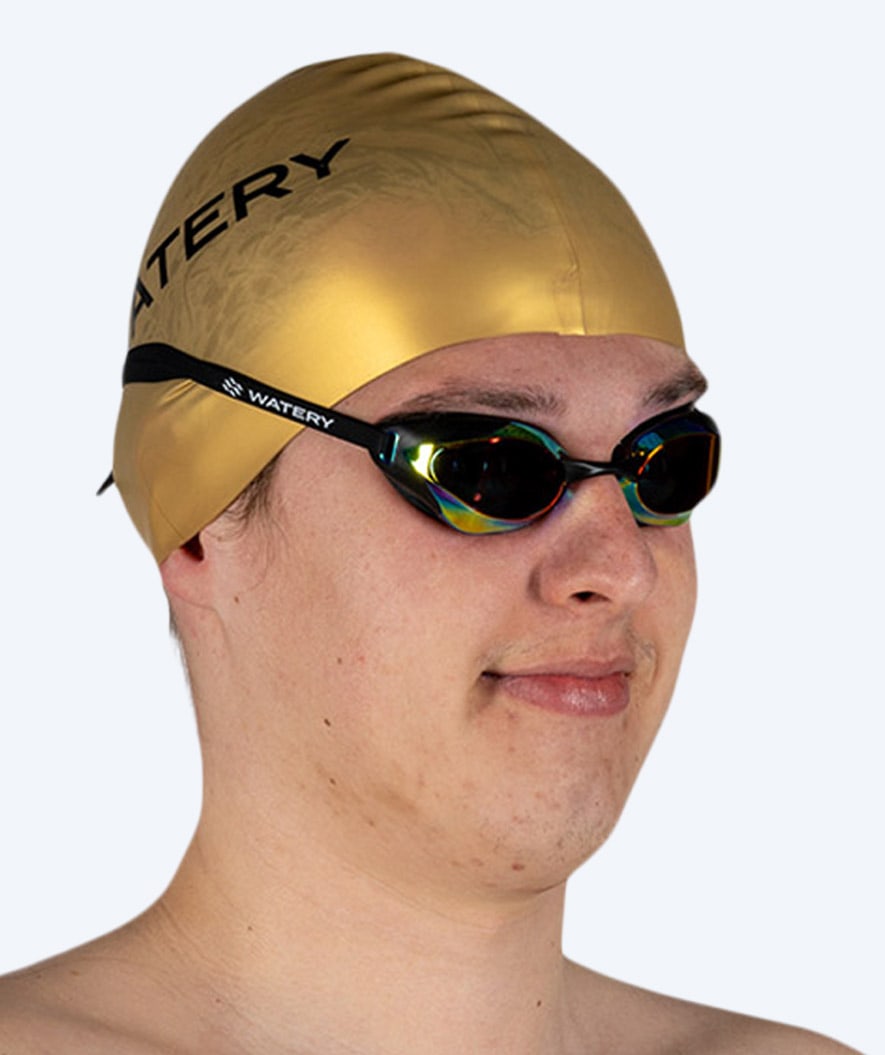 Watery swimming cap (from 10 years) - Signature - Gold