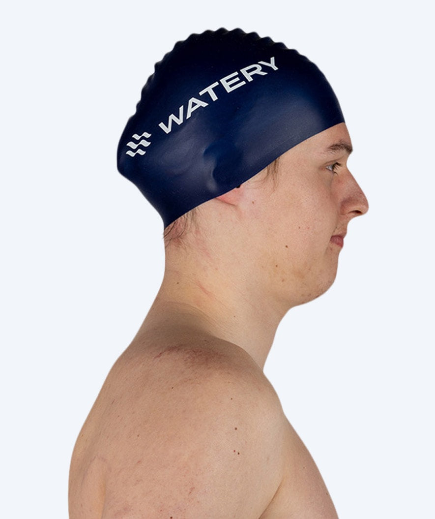 Watery swim cap (from 12 years) - Signature - Dark blue