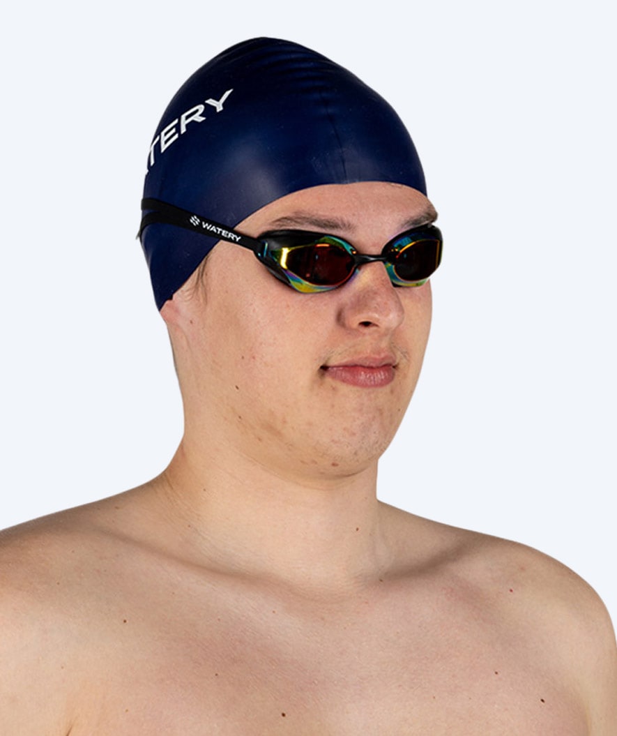 Watery swimming cap (from 10 years) - Signature - Dark blue