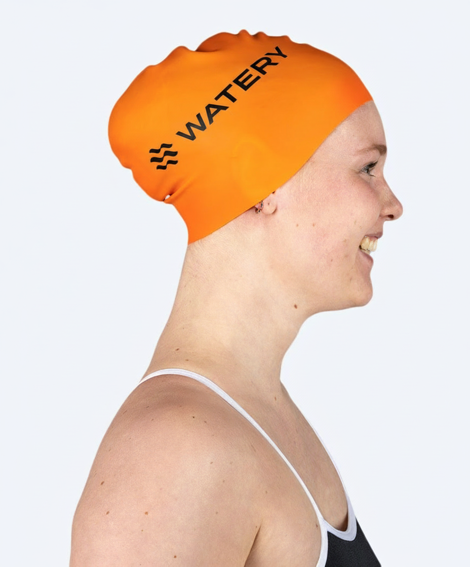 Watery swim cap (from 12 years) - Signature - Orange