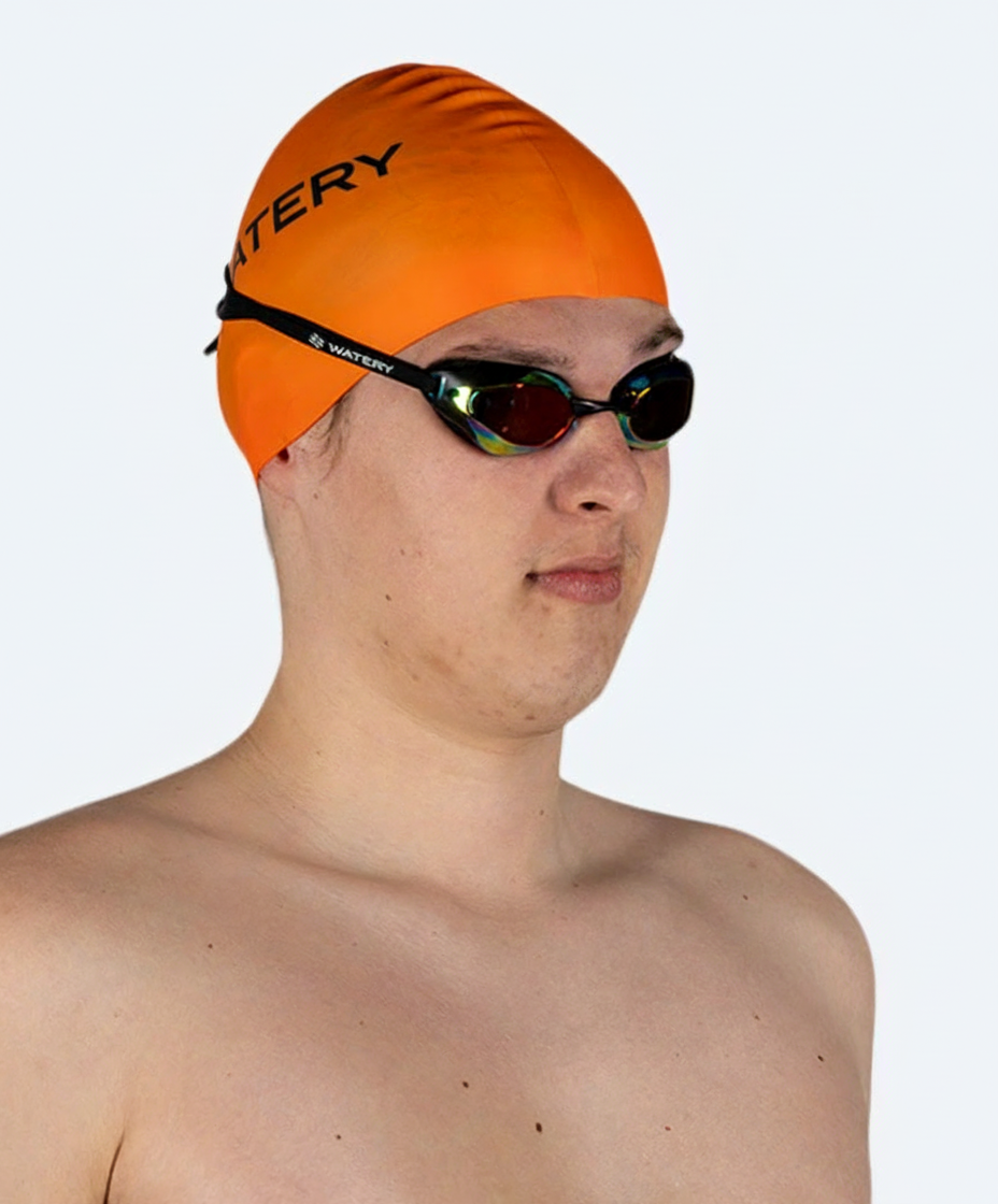 Watery swimming cap (from 10 years) - Signature - Orange
