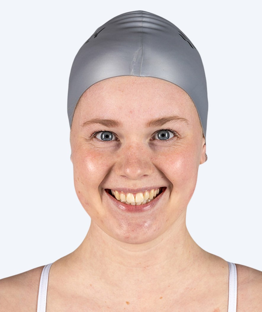 Watery swimming cap (from 10 years) - Signature - Silver