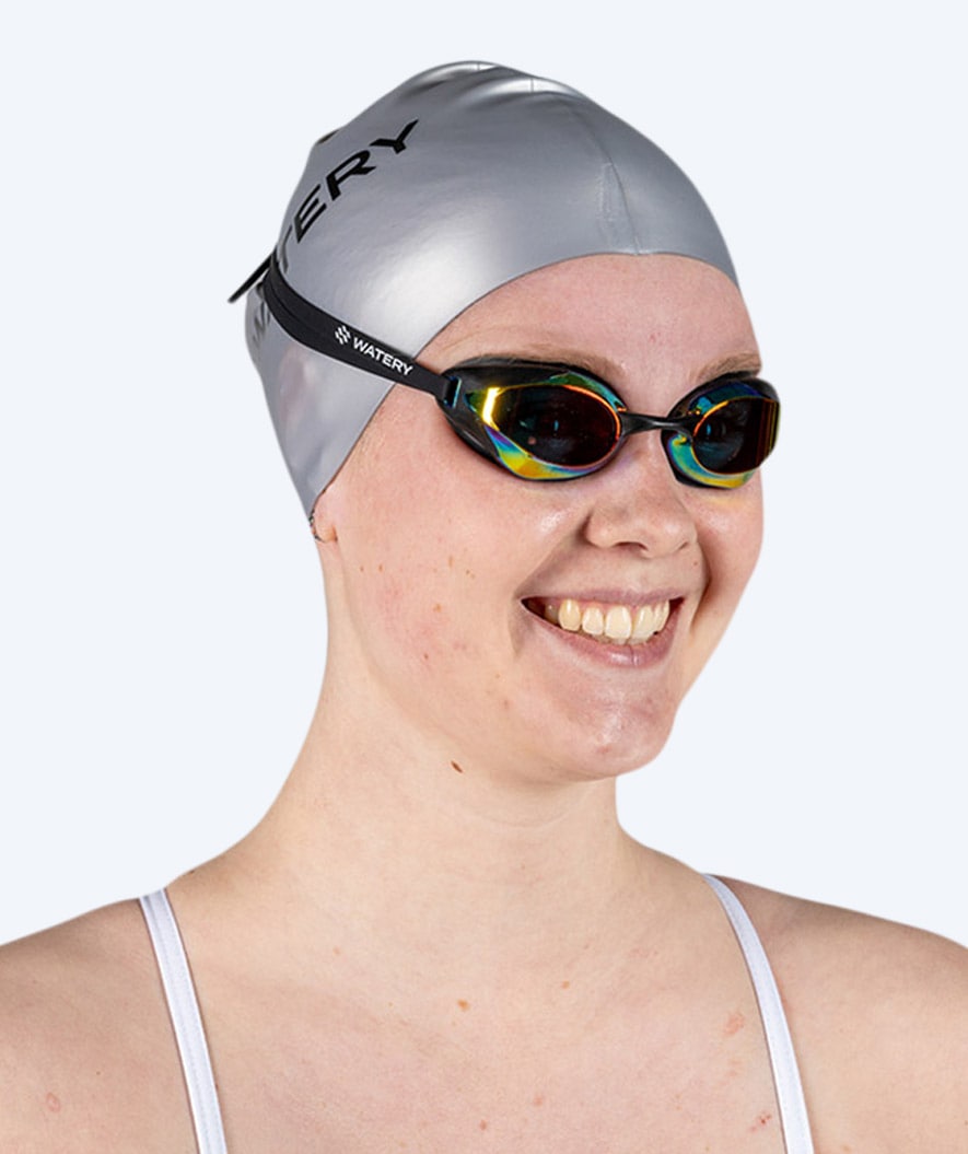 Watery swimming cap (from 10 years) - Signature - Silver